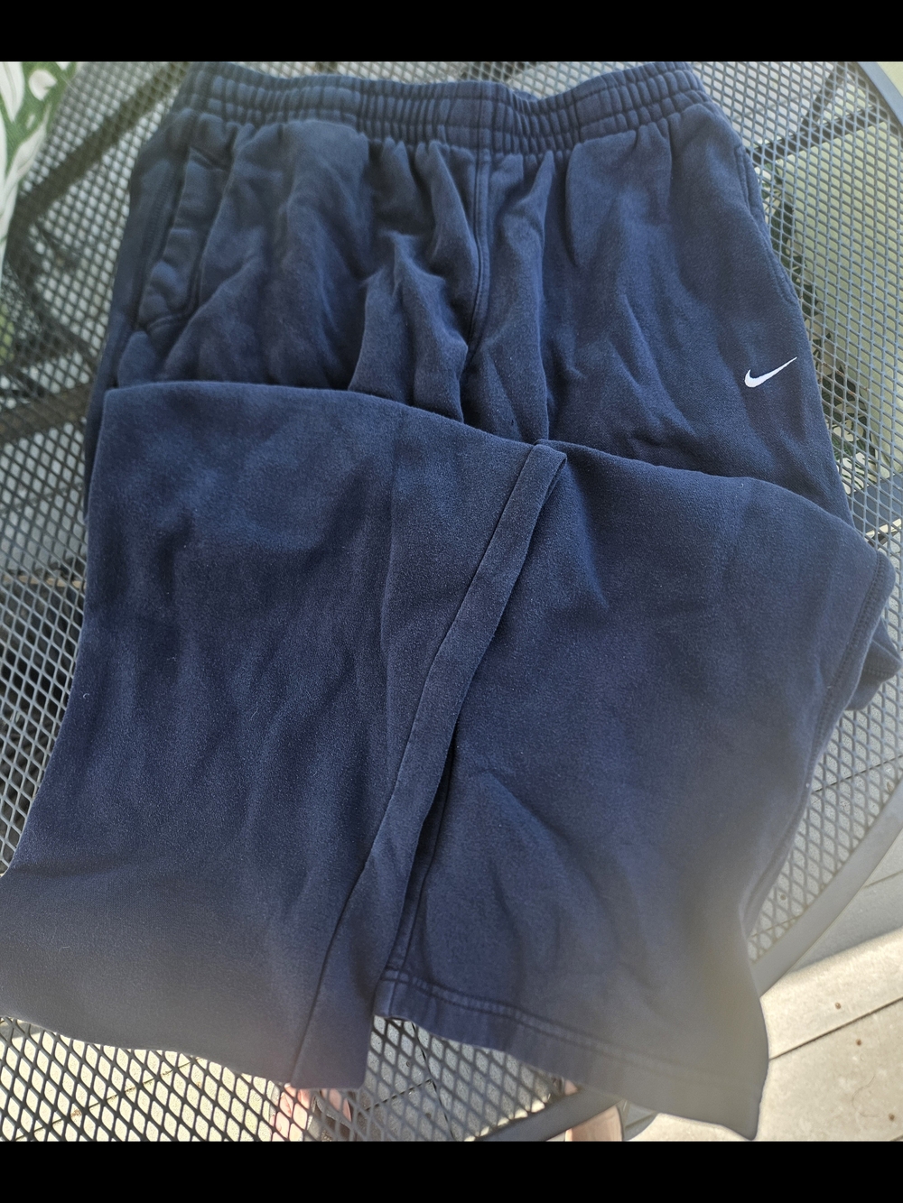 Nike Men's Navy Fleece Joggers with White Swoosh Logo